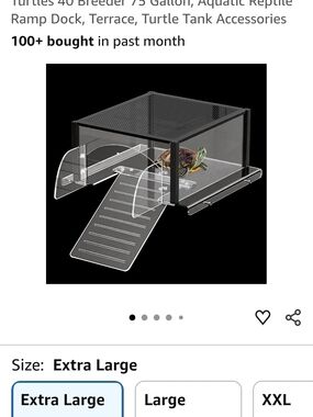 Clear Acrylic Turtle Ramp and Dock with Ramp